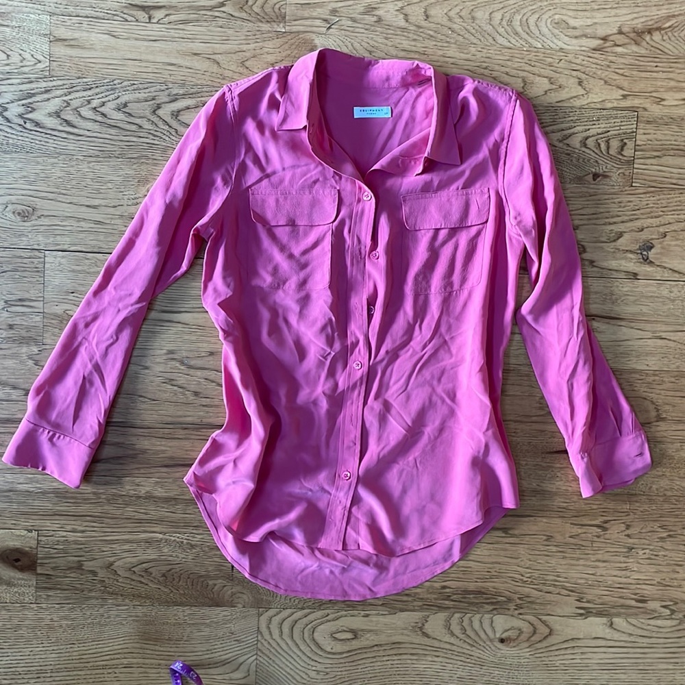 EQUIPMENT FEMME size small pink button down